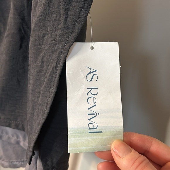 NWT Altar’d State AS Revival Charcoal Grey Two Tone Shorts Size Large - Picture 2 of 6